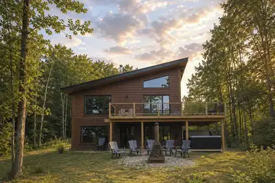 Image de Chalet le Vingt-Deux -  Spa - Lac - Kayaks - Wifi - Nature - Calme