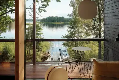Image de Cabane d'architecte avec vue sur le Harefjord