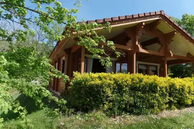 Image de Chalet norvégien climatisé dans résidence de vacances dans le sud ouest