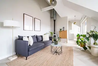 Contemporary penthouse with balcony