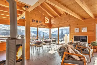 Image de Chalet avec vue spectaculaire sur les montagnes d'Hérémence