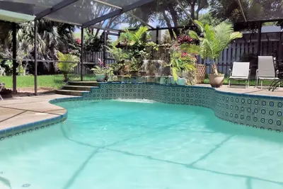 Image de Remise surprise! (regarde à l'intérieur). Piscine privée chauffée, plages, utilisation gratuite de vélos