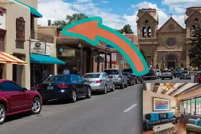 Image de En face de La Fonda, sur la place, appartement de style Santa Fe