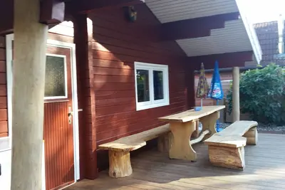 Image de Maison de vacances avec sauna, grill kota et bain à remous sur la plage de Heeder See!