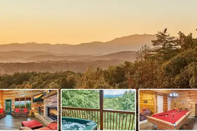 Image de Vues sur la montagne, 3 suites King / 3 bains, bain à remous, salle de jeux, près de toutes les attractions