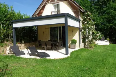 Image de Grange restaurée avec piscine, 6 personnes, 3 chambres, 2 sdb