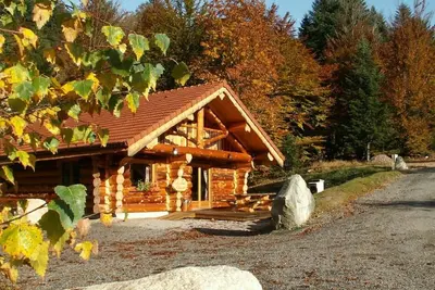 Image de Sublime chalet rondins de 140 m² en lisière de forêt et ruisseau, La Bresse, wifi