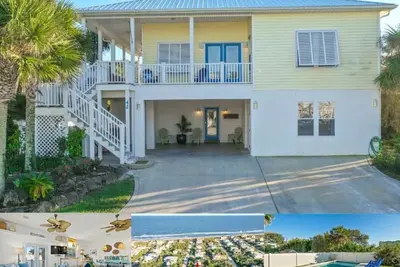 Image de \"Fantasea\" est la piscine parfaite à la plage, vacances dans le bain à remous 4 chambres / 3 salles de bain avec 2 suites Master