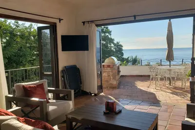 Image de Au-dessus de Los Muertos Beach & vieille ville. Spectaculaire vue sur la baie