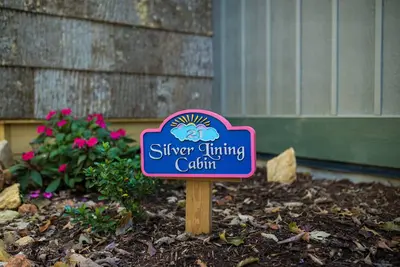 Image de Cabine Silver Lining - Baignoire en forme de coeur Et Spa à l'extérieur!