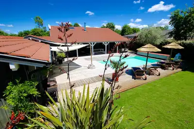 Image de Villa du Bassin, piscine chauffée, spa, sauna, 5mn Lège-Cap-Ferret-Andernos