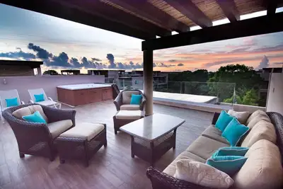 Image de Magnifique Vaiven Playacar - Penthouse de luxe avec toit privé -10 min. de la ville