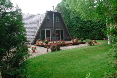 Image de Bailey's Harbor Cabin isolée dans les bois, à distance de marche du lac Kangourou-Duplex