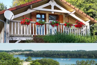 Image de Chalet ***  bord du lac barque, piscine, animaux, lits faits, jardin clos, calme