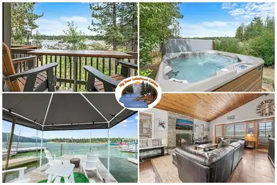 Image de Lac Front! Boat Dock Hot Tub Nice! Près des pistes pour 11 personnes