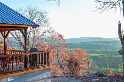 Image de Élégance rustique Hillbilly Hideout, bain à remous, hamac, cheminée, cuisine gastronomique