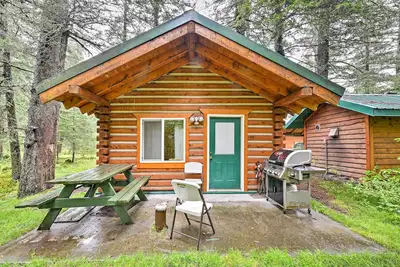 Image de Creekside Seward cabine w / Bbq Fire Fire sur 3 Acres!