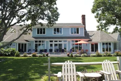 Image de Magnifique vue panoramique sur l'océan Atlantique, la plage de Nauset, l'île Strong et Bassing Harbour