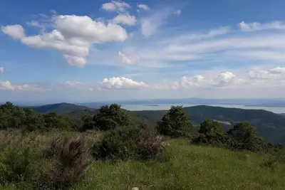 Image de La ferme, ferme à Cortona avec vue panoramique sur le lac Trasimène