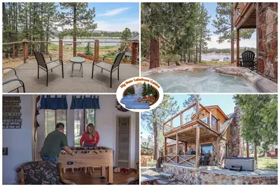 Image de Lakefront w / Dock bateau utilisable & 2 Hot Tubs. Oui, les quais de bateau sont utilisables