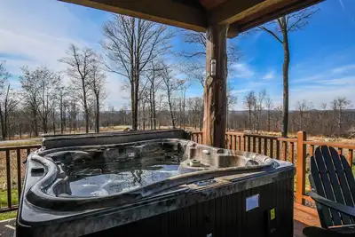 Image de Duplex skis aux pieds avec bain à remous extérieur!