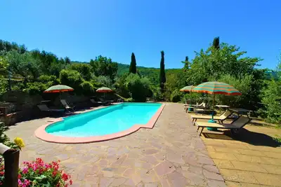 Image de Maison de vacances privée avec climatisation, Wifi, piscine privée, Tv, parking, près de Cortone