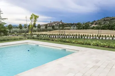 Image de Maison de vacances privée avec piscine privée, Wifi, Tv, patio, vue panoramique, près de Cortone