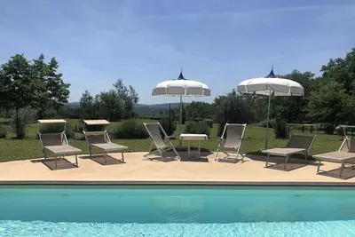 Image de Maison de vacances privée avec climatisation, Wifi, piscine privée, Tv, terrasse, vue panoramique
