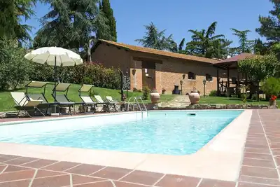 Image de Maison de vacances avec piscine privée, Wifi, climatisation, Tv, vue panoramique, près de Cortone