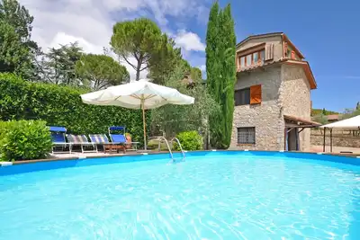 Image de Maison de vacances privée avec piscine privée, climatisation, Wifi, Tv, patio, vue panoramique