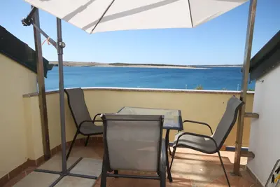 Image de Appartement de deux chambres avec la terrasse et la vue sur le mer Povljana, Pag (A-3316-f)
