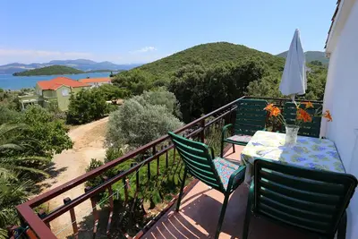 Image de Appartement de deux chambres avec le balcon et la vue sur le mer Drace, Peljesac (A-10211-a)