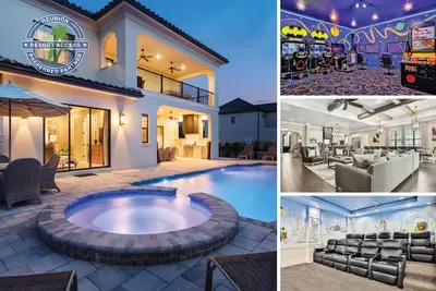 Image de Villa méditerranéenne avec salle de cinéma incroyable, chambres pour enfants et luxe tout au long de