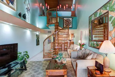 Image de Ocean Theme+View! Island Decor, Kitchen+Bath Updates, WiFi–Kamaole Sands 9409