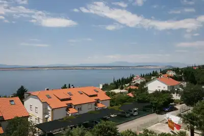 Appartement d'une chambre avec le balcon et la vue sur le mer Dramalj, Crikvenica (A-5534-a)