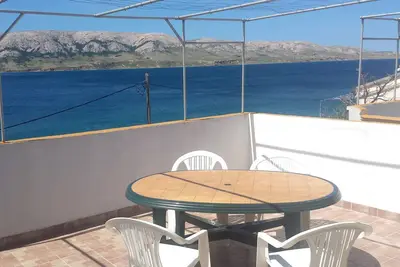 Image de Appartement de deux chambres prés de la plage Metajna, Pag (A-6352-a)