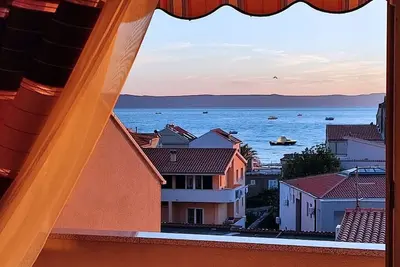 Image de Appartement d'une chambre avec la terrasse et la vue sur le mer Tucepi, Makarska (A-6058-b)