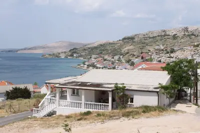 Image de Appartement de deux chambres avec la terrasse et la vue sur le mer Metajna, Pag (A-6426-d)