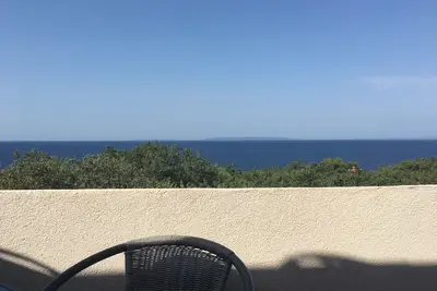 Image de Appartement d'une chambre avec la terrasse et la vue sur le mer Potocnica, Pag (A-4096-d)