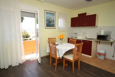 Image de Appartement d'une chambre avec le balcon et la vue sur le mer Petrcane, Zadar (A-3300-a)