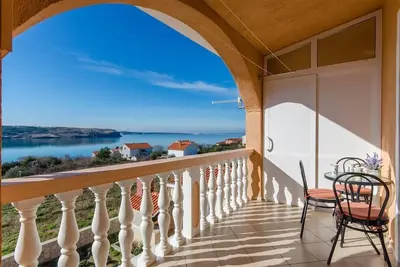 Image de Appartement d'une chambre avec le balcon et la vue sur le mer Rtina - Miocici, Zadar (A-13072-a)