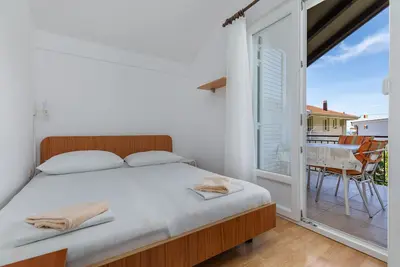 Image de Garçonnière avec la terrasse et la vue sur le mer Podaca, Makarska (As-516-d)