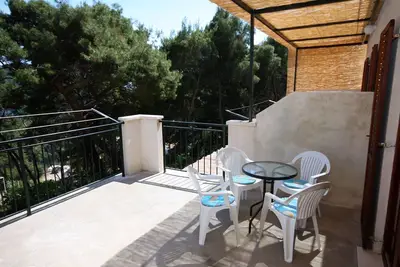 Image de Appartement d'une chambre avec la terrasse Baie Saplunara, Mljet (A-4923-b)