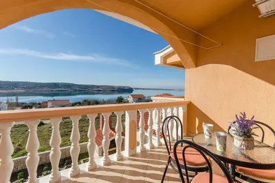 Image de Appartement d'une chambre avec le balcon et la vue sur le mer Rtina - Miocici, Zadar (A-13072-c)