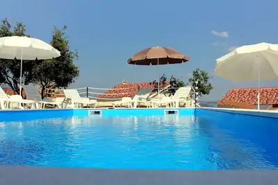 Image de Appartement de deux chambres avec la terrasse et la vue sur le mer Posedarje, Novigrad (A-6162-b)