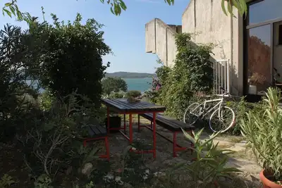 Garçonnière avec la terrasse et la vue sur le mer Medulin (As-2255-a)