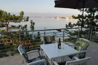 Image de Appartement d'une chambre avec la terrasse et la vue sur le mer Nin, Zadar (A-6153-b)