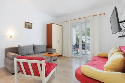 Image de Appartement d'une chambre avec la terrasse et la vue sur le mer Tucepi, Makarska (A-2676-a)
