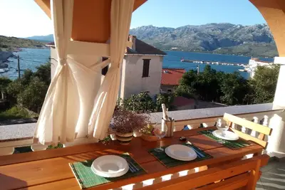 Image de Appartement de deux chambres avec le balcon et la vue sur le mer Vinjerac, Zadar (A-5824-c)