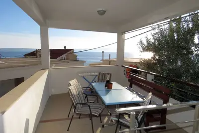 Image de Appartement de trois chambres avec la terrasse et la vue sur le mer Drasnice, Makarska (A-5265-b)